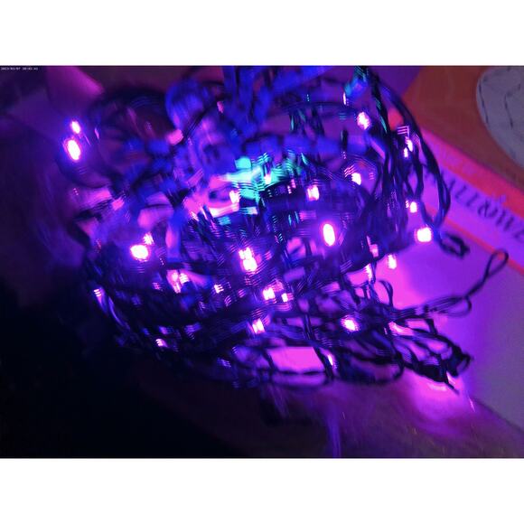 Celebrate It Halloween 5 Ft LED Lights Spider Web - Picture 1 of 6